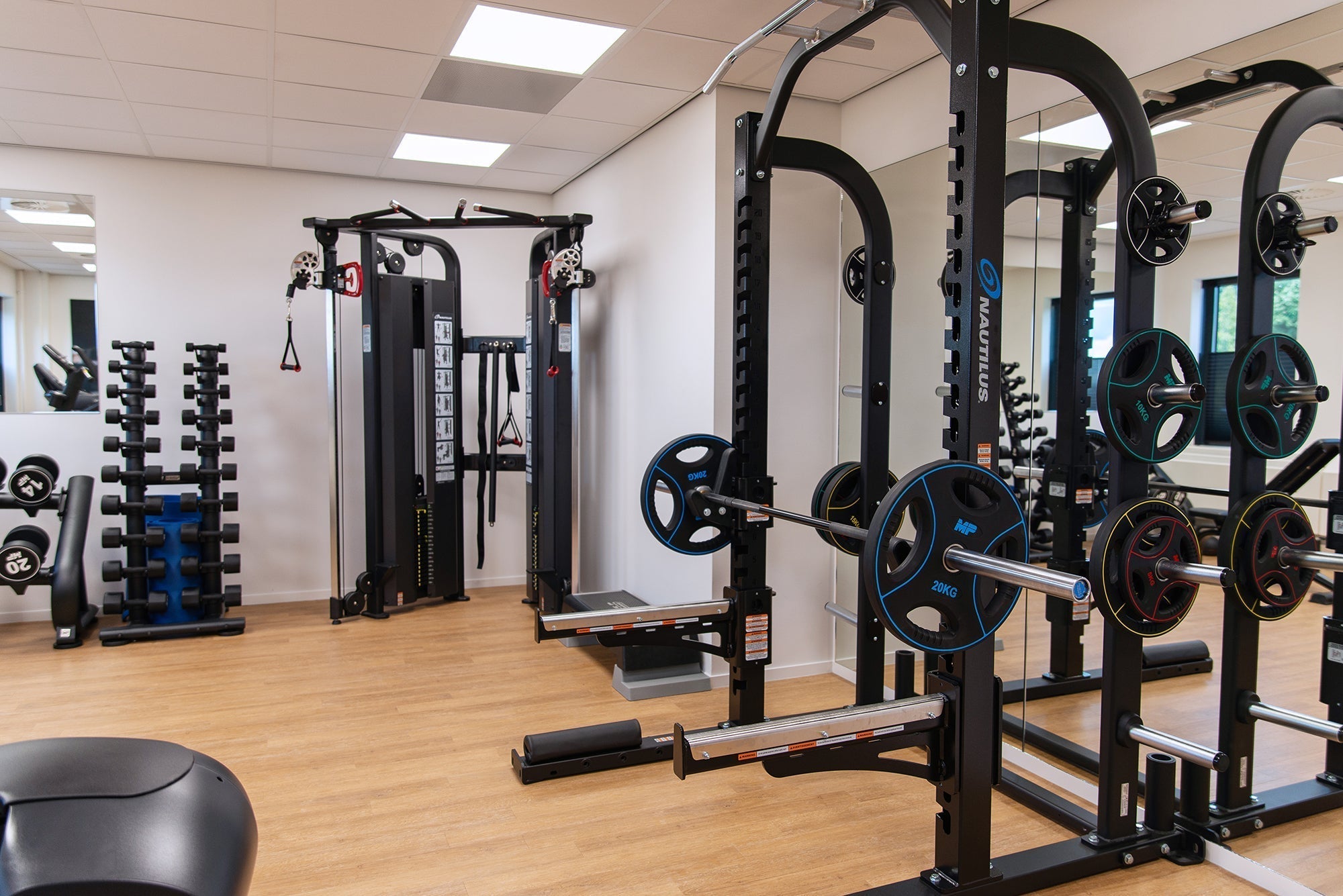 De bedrijfsfitnessruimte bij JPR Advocaten