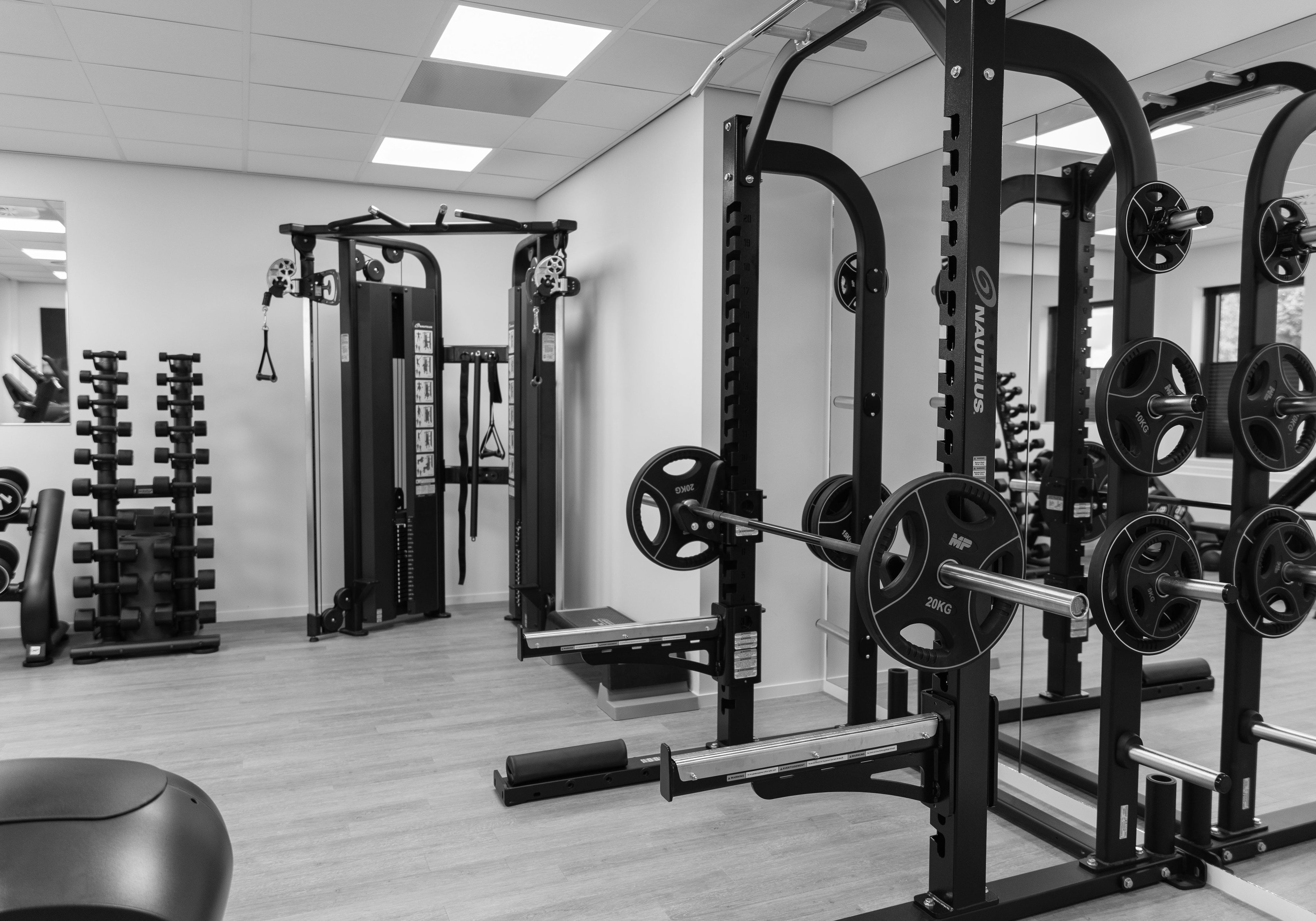 De bedrijfsfitnessruimte bij JPR Advocaten
