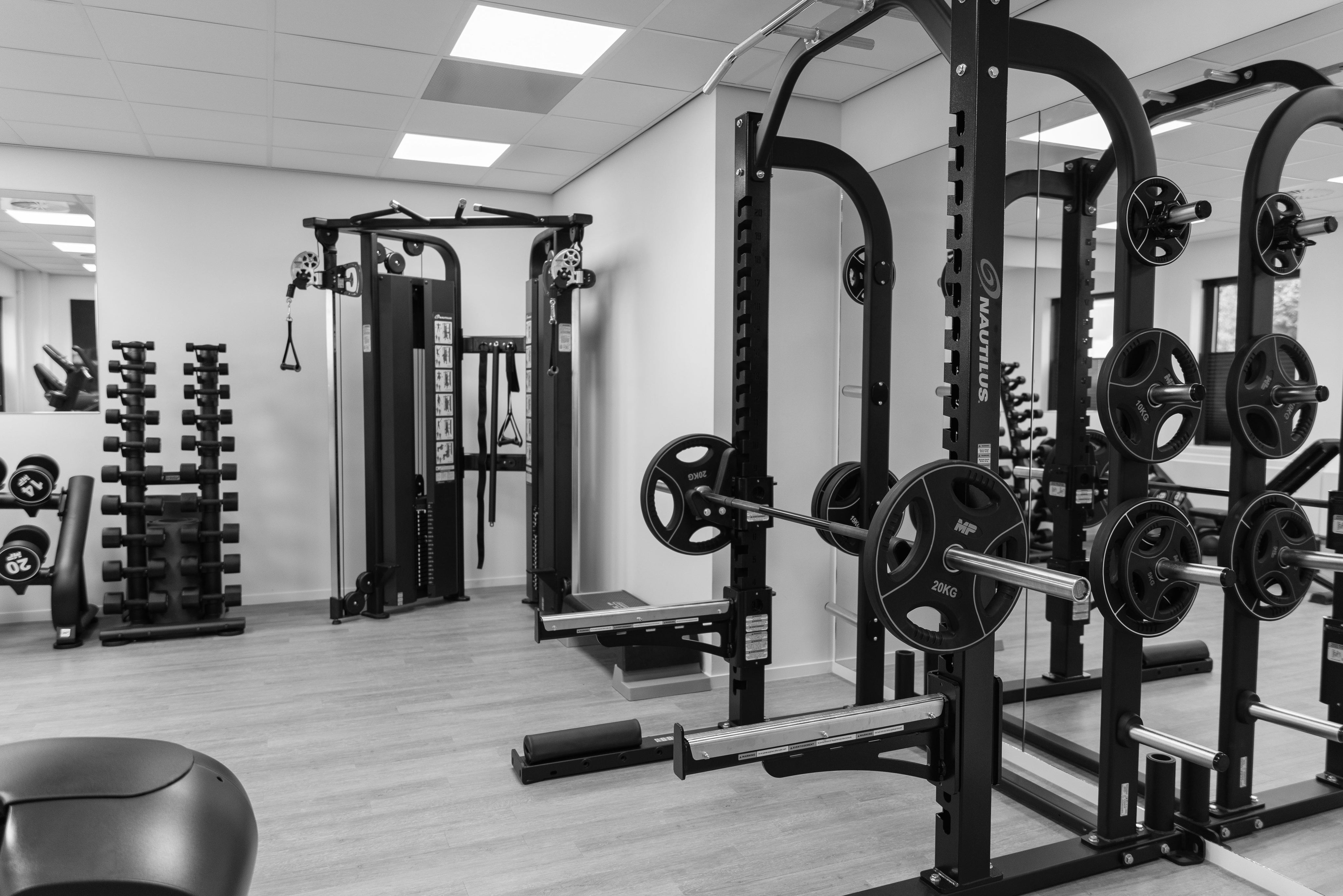 De bedrijfsfitnessruimte bij JPR Advocaten